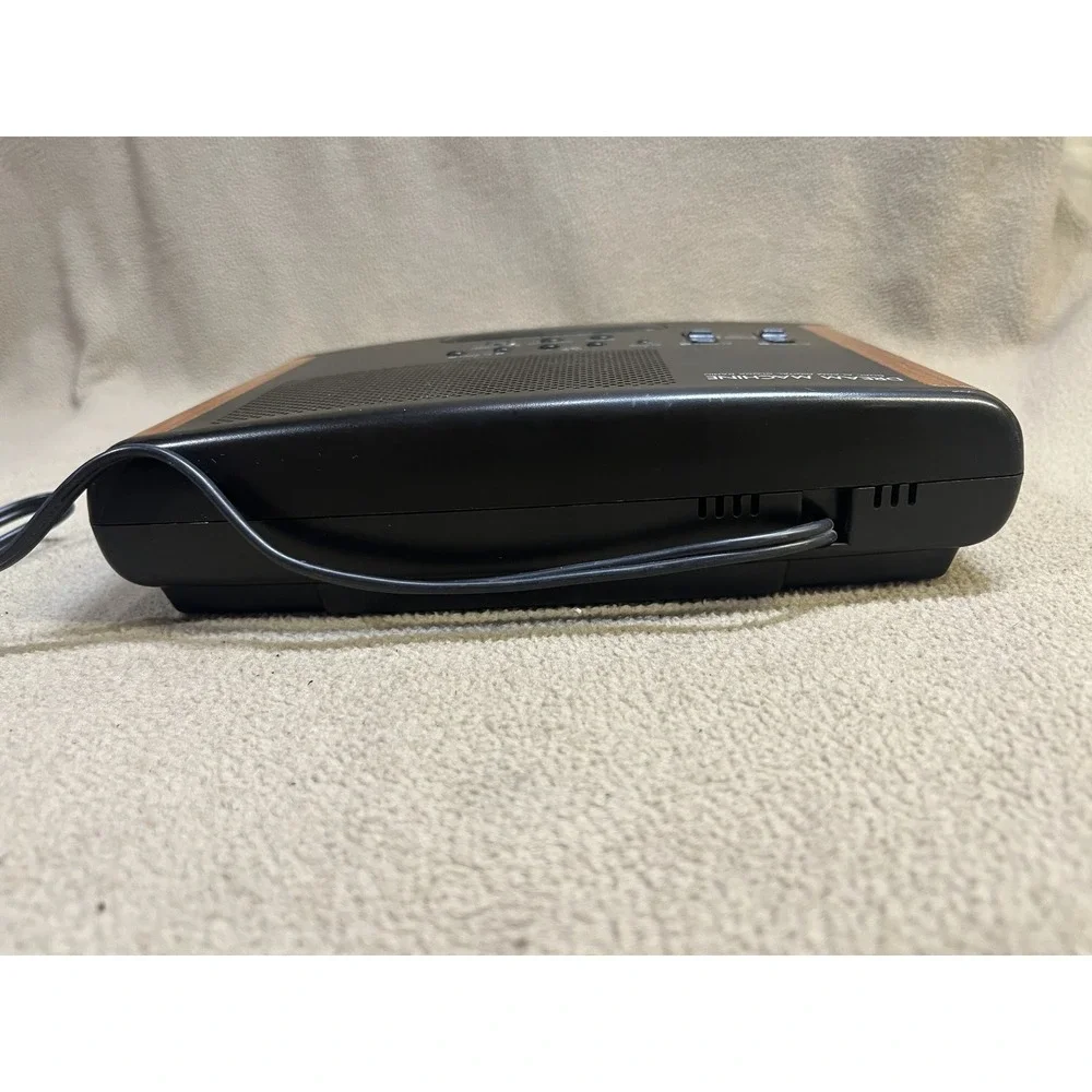 Sony Dream Machine ICF-C420 Dual Alarm Clock Radio Wood Grain Vintage‎ MCM Black